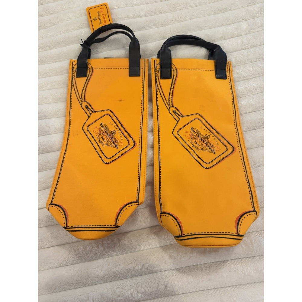 Lot Of 2 Veuve Clicquot Insulated Bottle Tote Gift Bag Ice Cooler for 750 ml